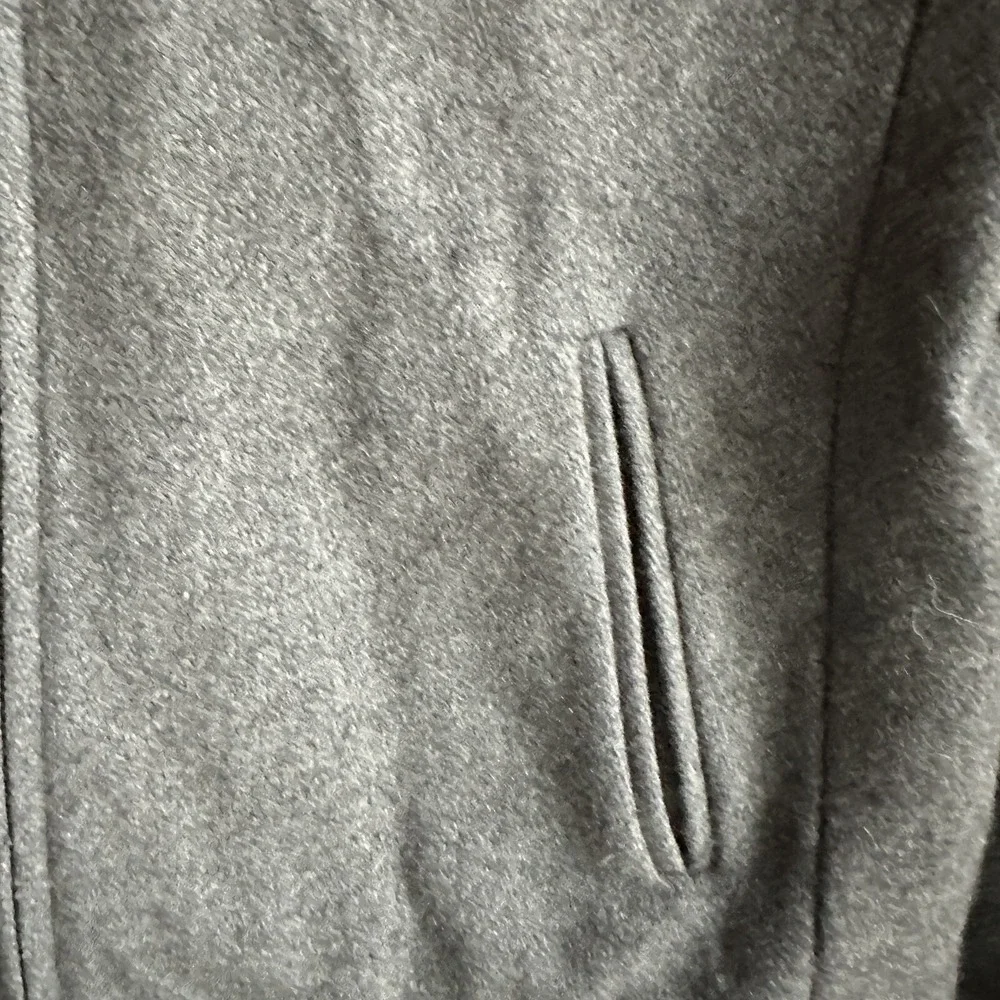 J Crew Jacket Womens Medium Gray Wool Lined Coat YKK Zip Vintage‎ Pockets - Picture 6 of 9